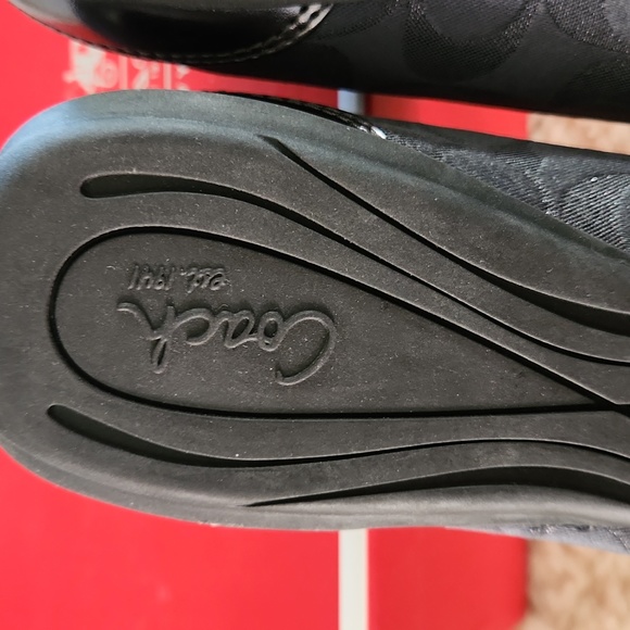 NWT IOB Coach August PGM Signature Indigo Metallic Ballet Flats - Picture 10 of 16